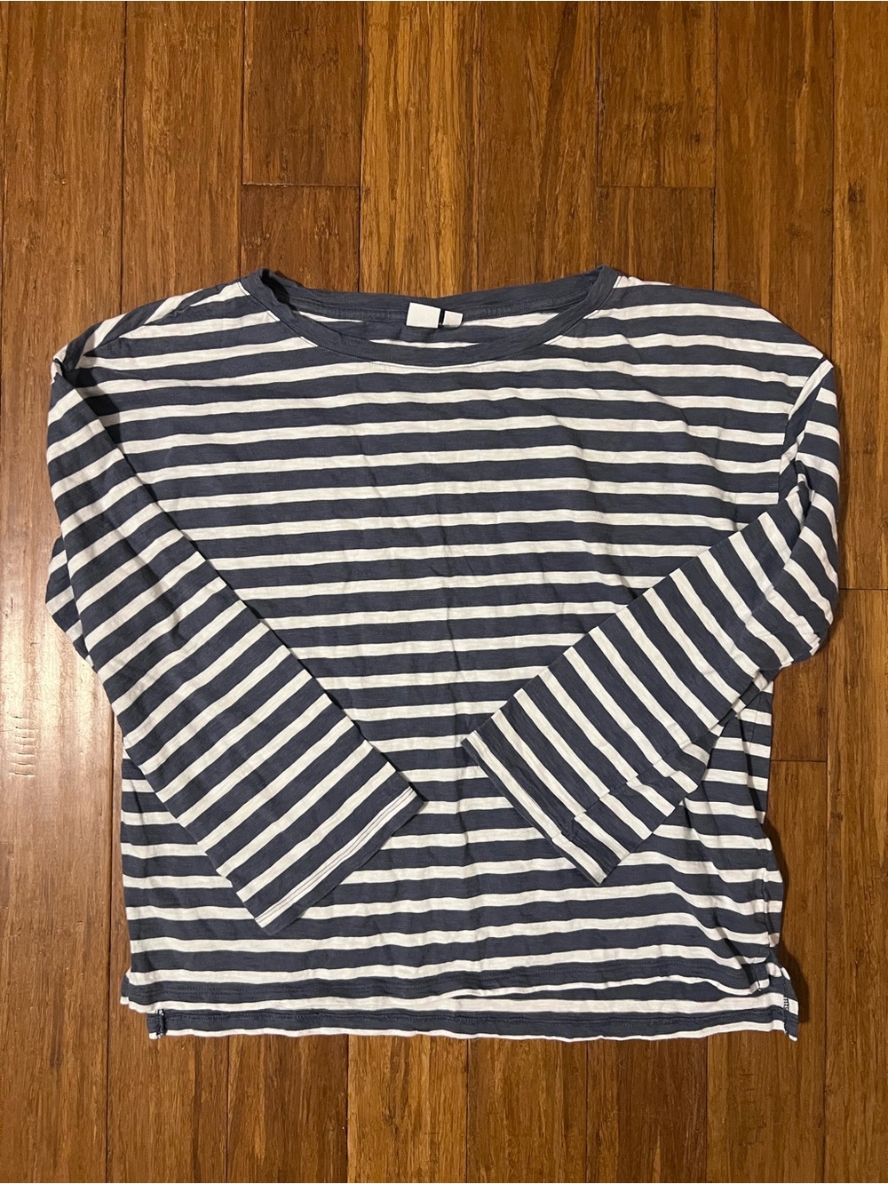 GAP Blue and White Striped Long Sleeve Shirt